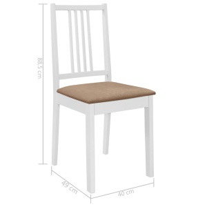 Set de mobilier de bucătărie, 5 piese, alb, MDF - Img 11