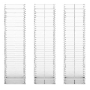 Set gabioane, 3 buc, sârmă galvanizată, 25 x 25 x 100 cm - Img 3