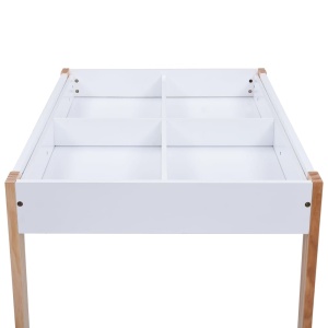 Set masă cu scaune pentru copii cu tablă, 3 piese, negru și alb - Img 12