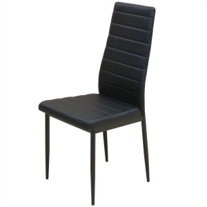 Set masă și scaune de bucătărie, 5 piese, negru - Img 3