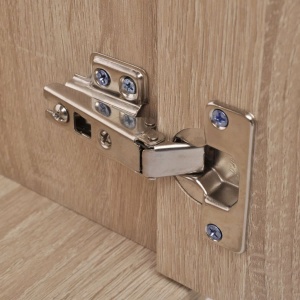 Set mobilier baie format din 9 piese cu chiuvete incluse, Bej - Img 5