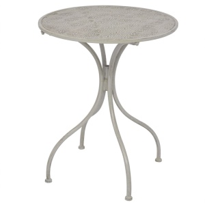 Set mobilier bistro, 3 piese, gri, oțel - Img 2
