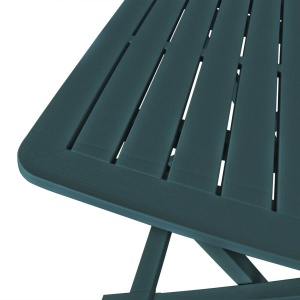Set mobilier bistro pliabil, 3 piese, verde, plastic - Img 8