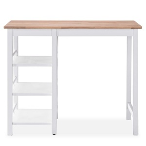 Set mobilier de bar, 3 piese, MDF, alb - Img 4