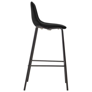 Set mobilier de bar, 5 piese, negru, material textil - Img 7