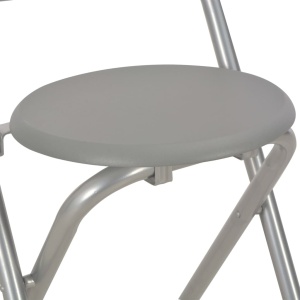 Set mobilier de bar, cu rafturi, 3 piese, gri, lemn și oțel - Img 9