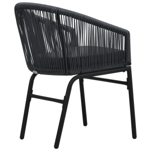 Set mobilier de bistro cu perne, 3 piese, antracit, ratan PVC - Img 6