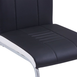 Set mobilier de bucătărie, 7 piese, negru, piele ecologică - Img 11