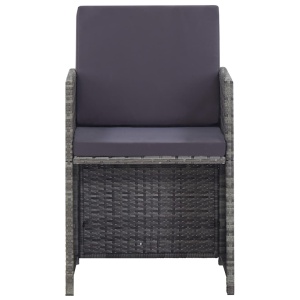 Set mobilier de exterior 13 piese antracit poliratan și acacia - Img 3
