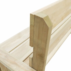 Set mobilier de exterior, 4 piese, lemn de pin tratat - Img 5