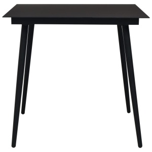 Set mobilier de exterior, 5 piese, negru, frânghie și oțel - Img 3
