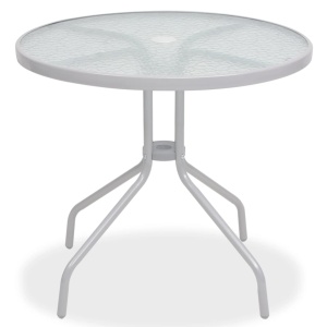 Set mobilier de exterior, 6 piese, gri, oțel și textilenă - Img 8