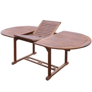 Set mobilier de exterior, 7 piese, lemn masiv de acacia - Img 5