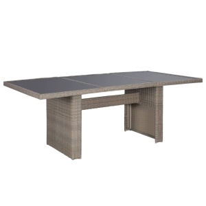 Set mobilier de exterior, 7 piese, maro, poliratan - Img 8