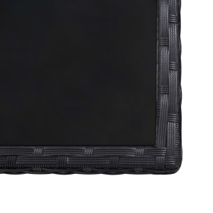 Set mobilier de exterior cu perne, 17 piese, negru, poliratan - Img 8