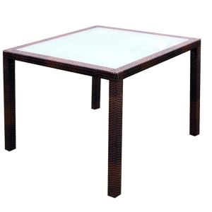 Set mobilier de exterior cu perne, 5 piese, maro, poliratan - Img 6