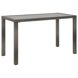 Set mobilier de exterior cu perne, 6 piese, gri, poliratan - Img 2