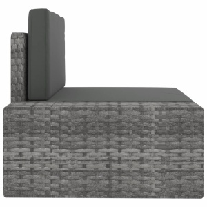 Set mobilier de grădină, 3 piese, gri, poliratan - Img 10