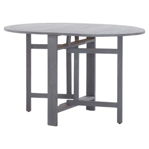 Set mobilier de grădină, 5 piese, gri, lemn masiv de acacia - Img 4
