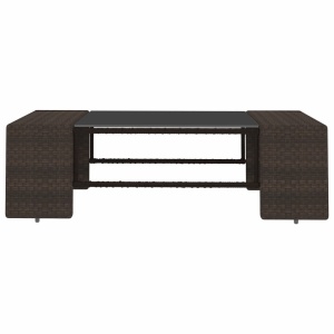 Set mobilier de grădină, 7 piese, maro, poliratan - Img 11