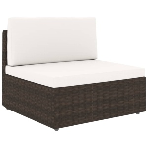 Set mobilier de grădină, 8 piese, maro, poliratan - Img 4