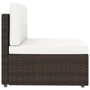 Set mobilier de grădină, 8 piese, maro, poliratan - Img 8