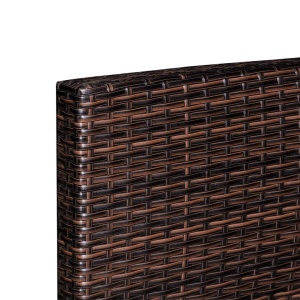 Set mobilier de grădină cu perne, 10 piese, maro, poliratan - Img 4