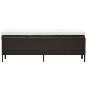 Set mobilier de grădină cu perne, 3 piese, maro, poliratan - Img 8