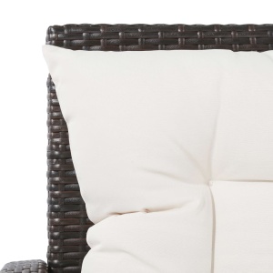 Set mobilier de grădină cu perne, 5 piese, maro, poliratan - Img 6