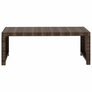 Set mobilier de grădină cu perne, 5 piese, maro, poliratan - Img 9