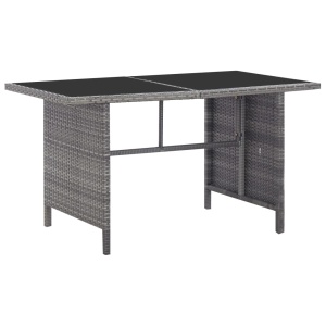 Set mobilier de grădină cu perne, 6 piese, gri, poliratan - Img 7