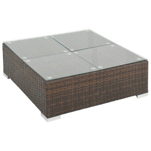 Set mobilier de grădină cu perne, 8 piese, maro, poliratan - Img 8