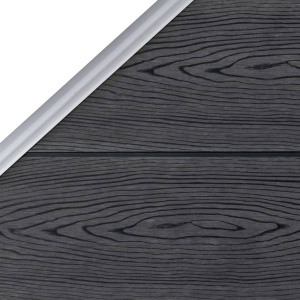 Set panouri gard, 5 pătrate + 1 oblic, gri, 965 x 186 cm, WPC - Img 9