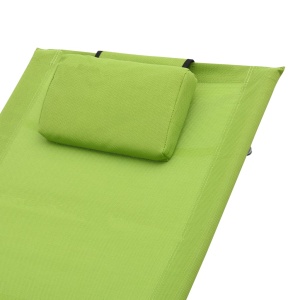 Șezlong cu pernă, verde, textilenă - Img 6