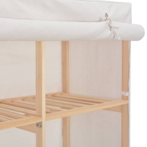 Șifonier, alb, 200 x 40 x 170 cm, material textil - Img 7