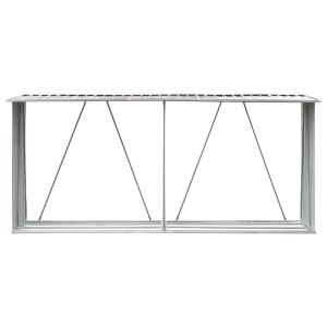 Șopron depozitare lemne, maro, 330x84x152 cm, oțel galvanizat - Img 3