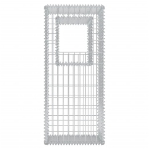 Stâlpi coș gabion/jardiniere din oțel, 2 buc., 50 x 50 x 120 cm - Img 7
