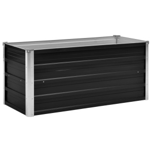 Strat inălțat de grădină antracit 100x40x45 cm oțel galvanizat - Img 3