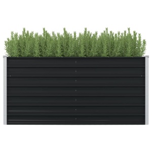 Strat inălțat de grădină antracit 160x80x77 cm oțel galvanizat