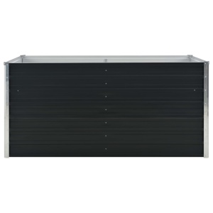 Strat inălțat de grădină antracit 160x80x77 cm oțel galvanizat - Img 4
