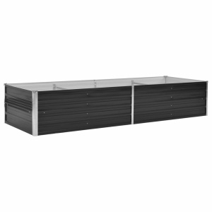 Strat inălțat de grădină antracit 240x80x45 cm oțel galvanizat - Img 3