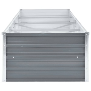 Strat inălțat de grădină, gri, 320 x 80 x 45 cm oțel galvanizat - Img 7