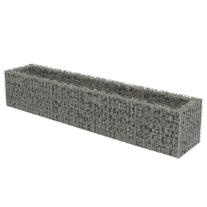 Strat inălțat gabion, 270 x 50 x 50 cm, oțel galvanizat - Img 4