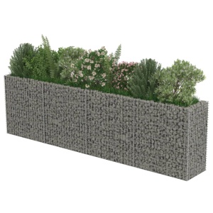 Strat inălțat gabion, 360 x 50 x 100 cm, oțel galvanizat - Img 3