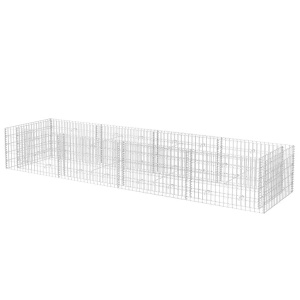 Strat inălțat gabion, 360 x 90 x 50 cm, oțel - Img 2
