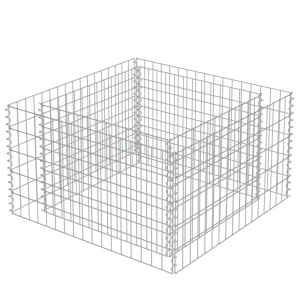 Strat inălțat gabion, 90 x 90 x 50 cm, oțel galvanizat - Img 2