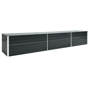 Strat inălțat grădină, antracit, 480x80x77 cm, oțel galvanizat - Img 2