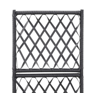 Strat inălțat spalier 1 ghiveci negru 30x30x107 cm poliratan - Img 7