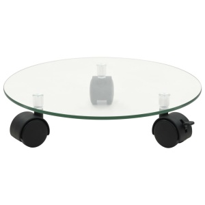 Suport cu role pentru plante, 2 buc., 28 cm, sticlă, rotund - Img 2