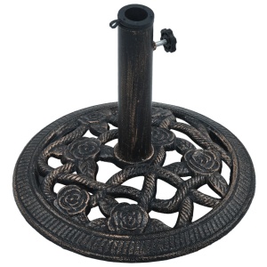 Suport de umbrelă, negru și bronz, 9 kg, fontă, 40 cm - Img 2